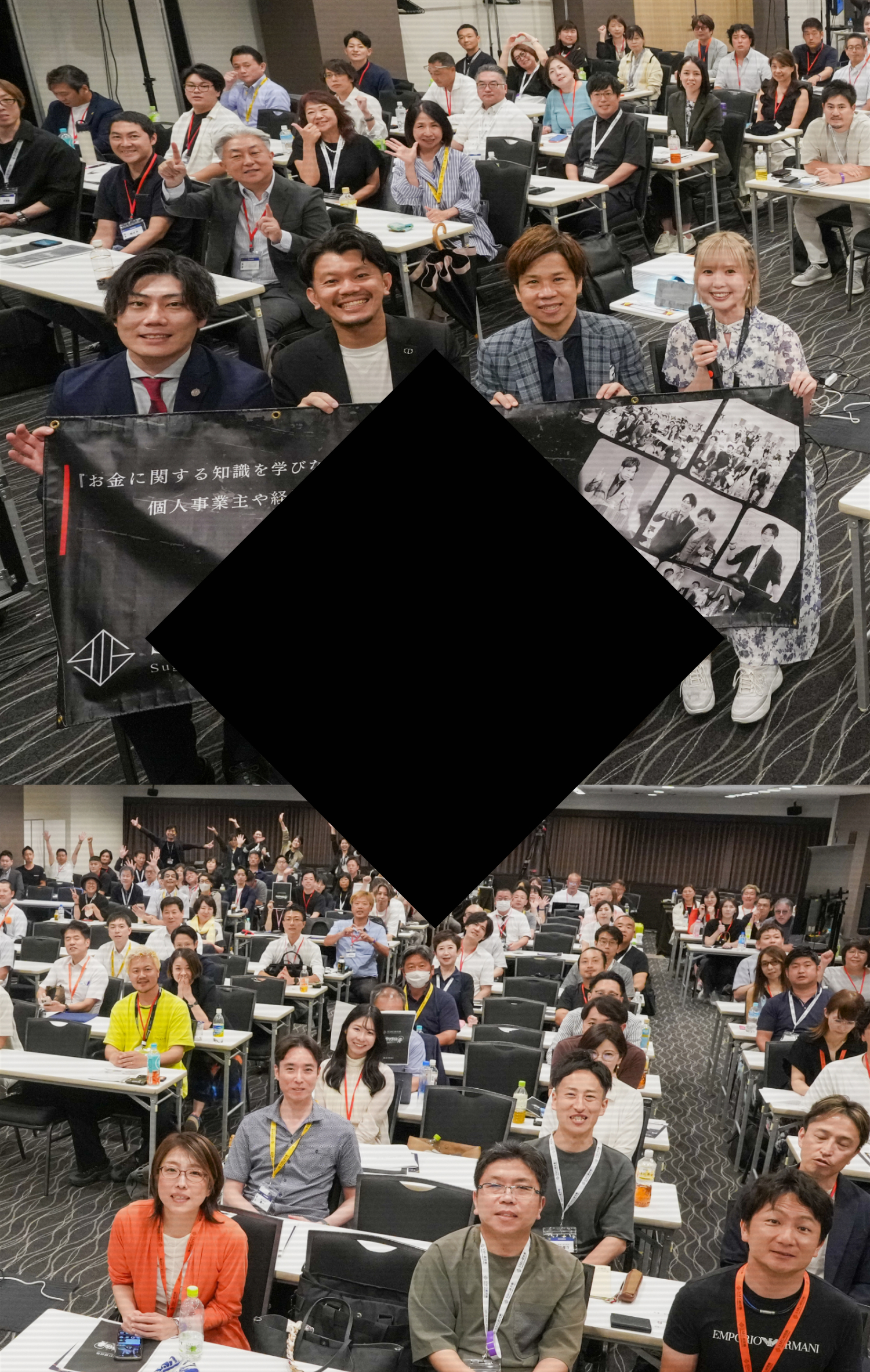 実施された定例会での講師と参加者の集合写真